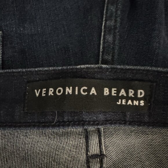 VERONICA BEARD Women’s Carolyn Baby Boot Jeans Size 32 Button Fly Red Striped - Picture 6 of 7